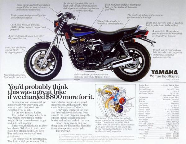 Brochure YX600 Radian (1986)